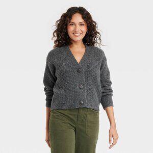 XS - Womens Cashmere-Like Cardigan - Universal Thread - Dark Gray